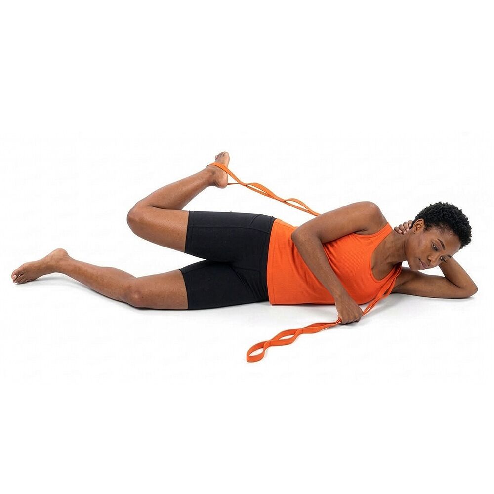 Quadriceps and Hips Flexor Stretch with Tiger Tail PT Stretch Strap