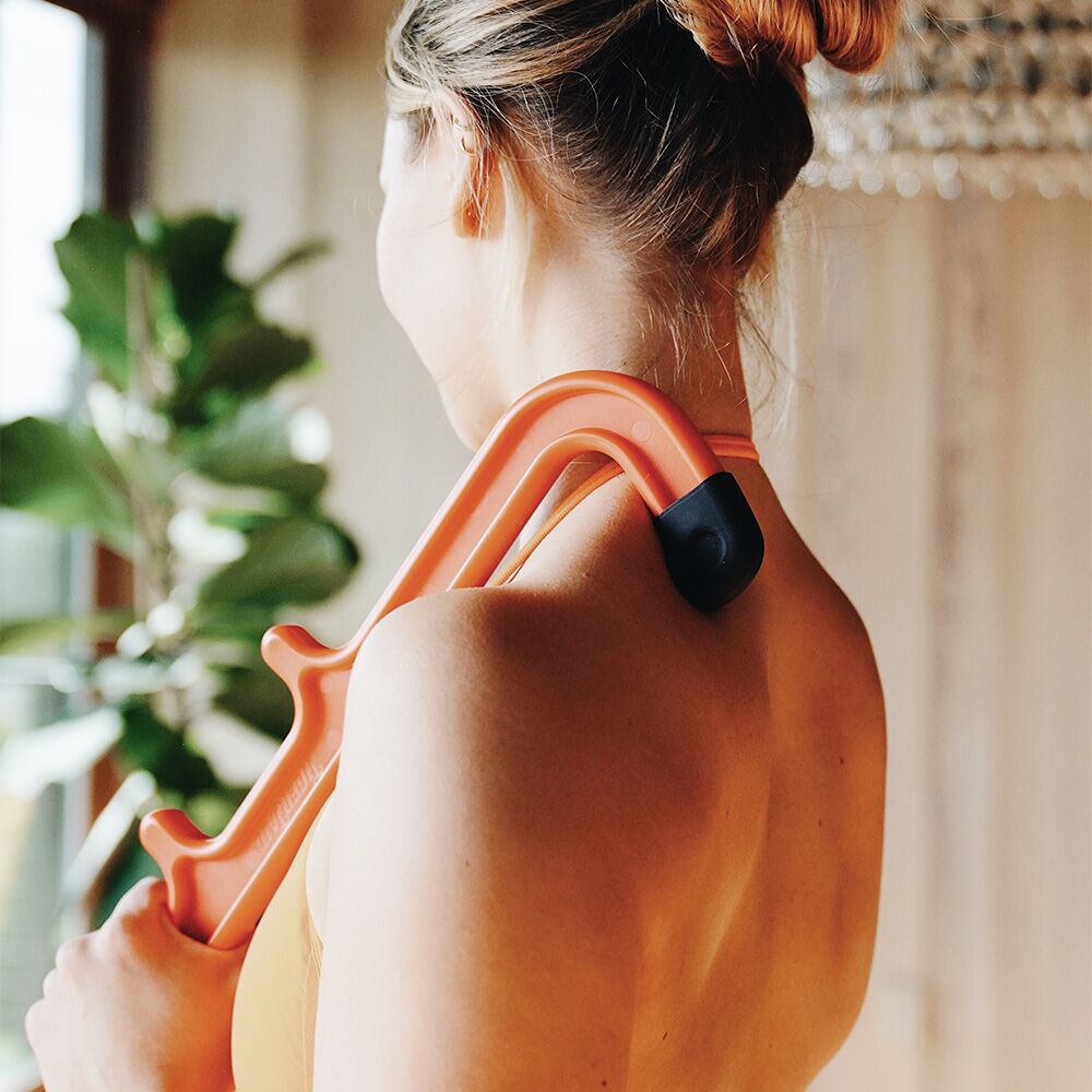 Tiger Tail Tiger Cane Massage Hook Orange for Shoulder Massage